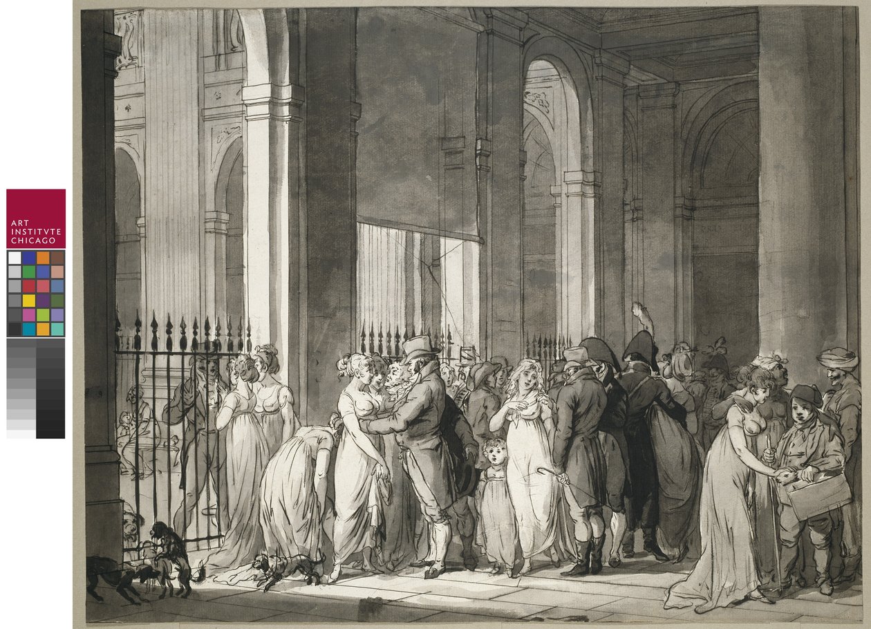 Az árkádok a Palais Royalban, 1804 körül alkotó: Louis Leopold Boilly