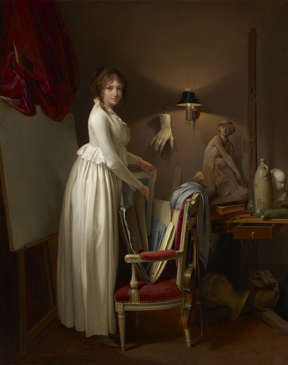 A művész felesége műtermében, 1795-99 körül alkotó: Louis Leopold Boilly
