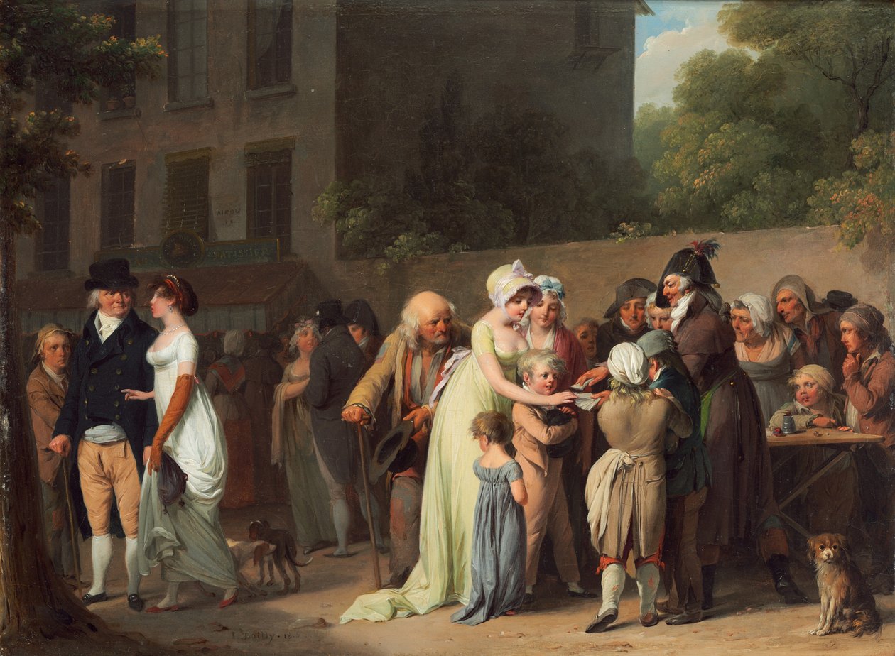 Éles kártya a körúton, 1806. alkotó: Louis Leopold Boilly