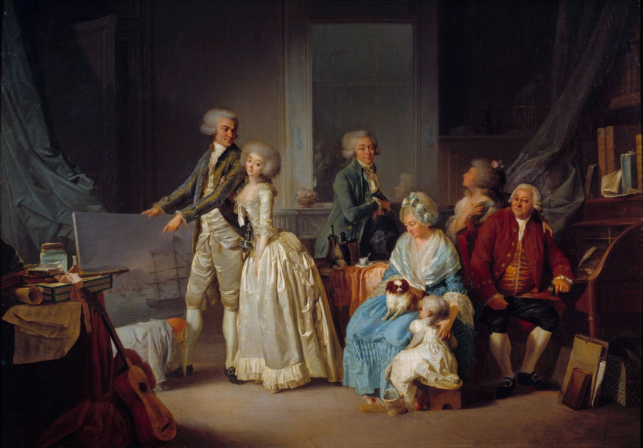 A Gohin család festménye, Louis Leopold Boilly (1761-1845) 1787 Párizs, dekoratív művészetek alkotó: Louis Leopold Boilly