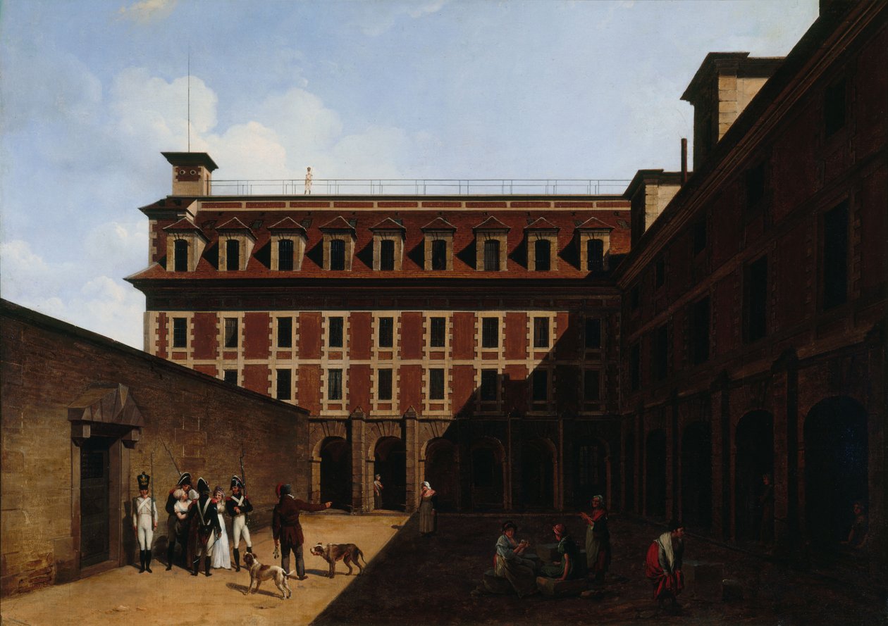 A Madelonnettes börtön, kb. 1810. alkotó: Louis Leopold Boilly