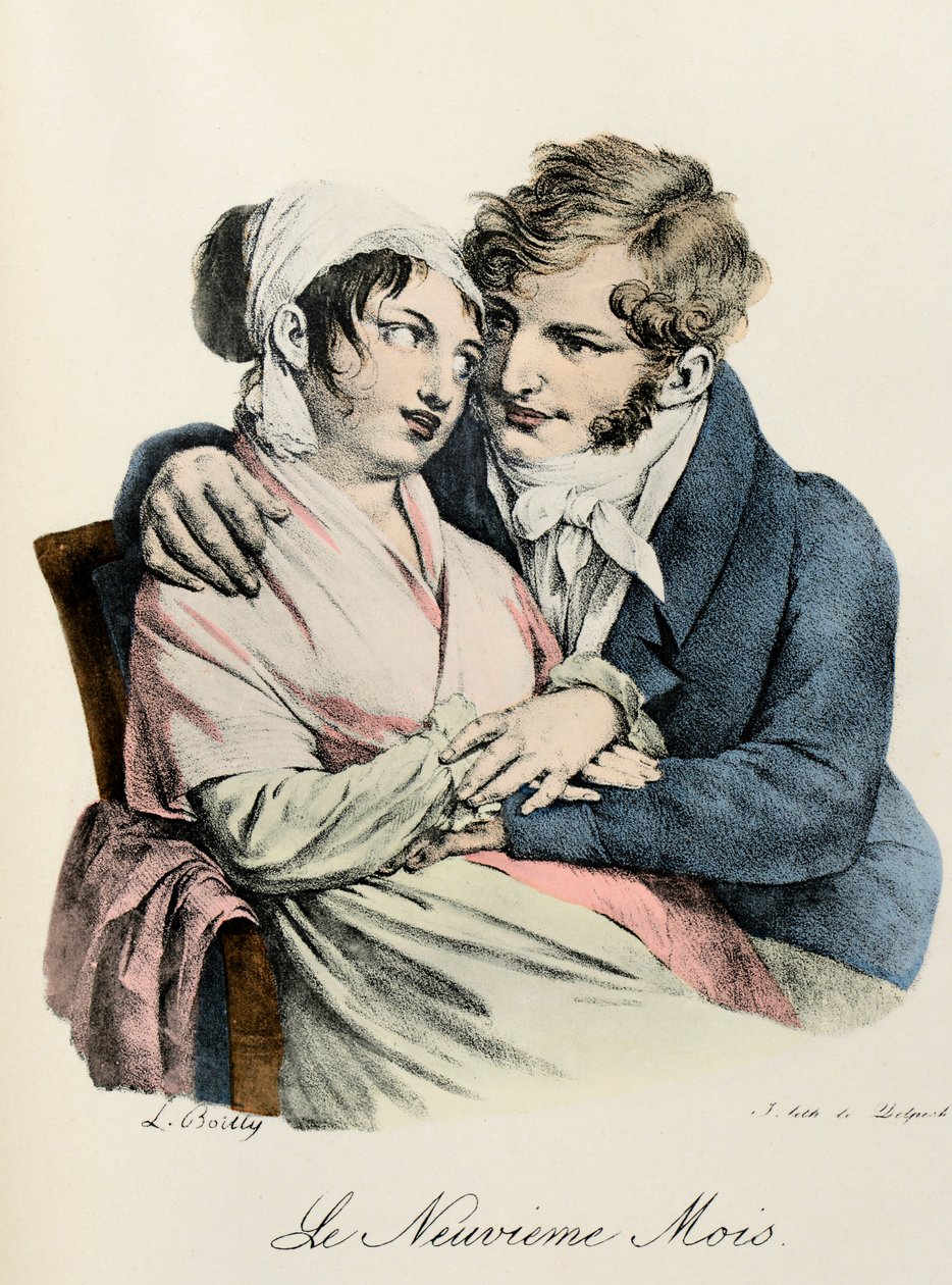 Louis-Leopold Boilly kilencedik hónap metszete (Louis Leopold Boilly alkotó: Louis Leopold Boilly