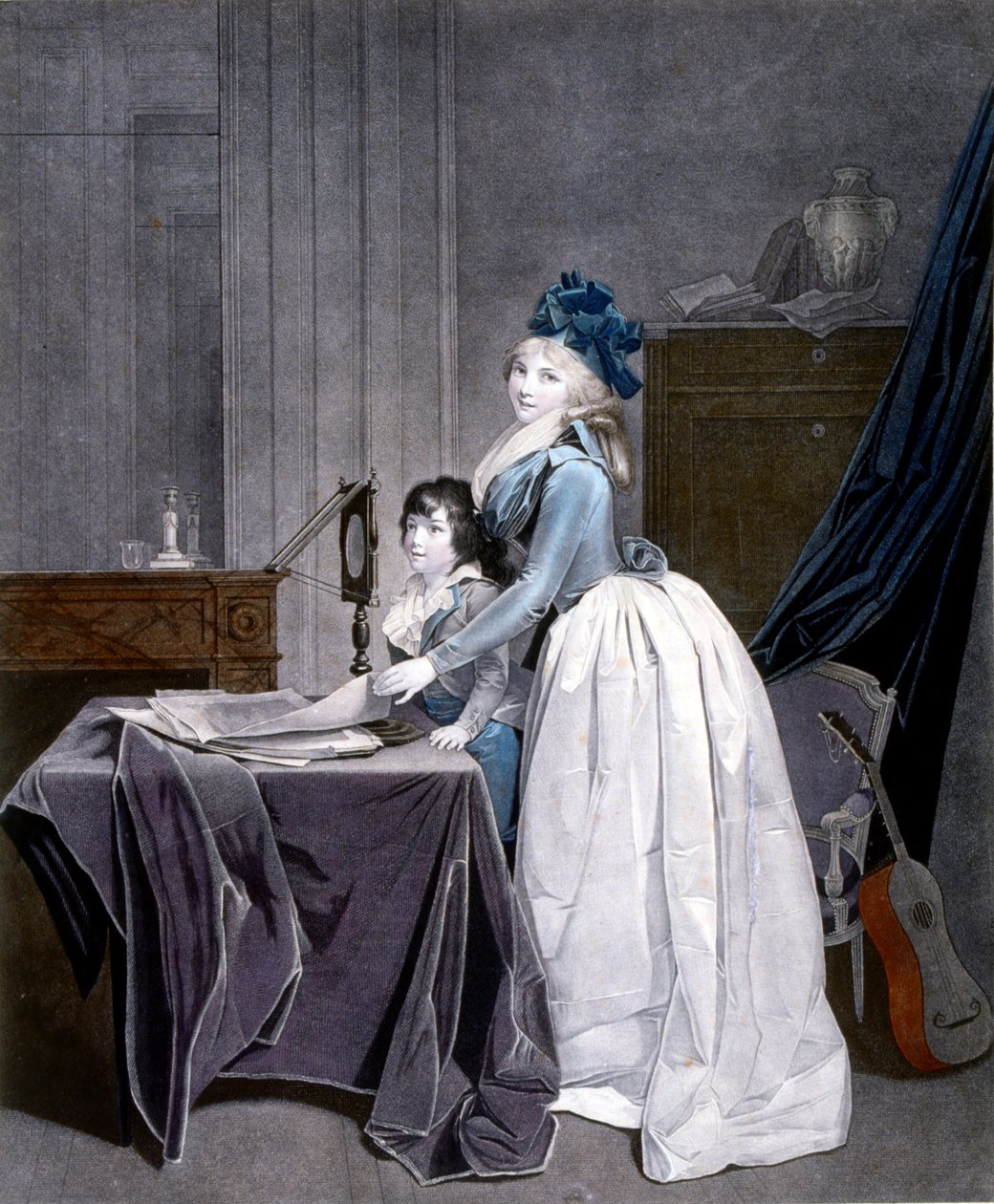 Az optikai illúzió. 1794 (metszet). írta Louis Leopold Boilly (1761-1845). L
