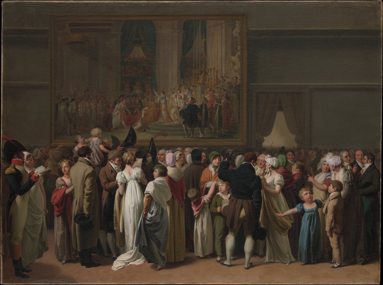 David „Koronázás” című művének nyilvános bemutatása a Louvre-ban alkotó: Louis Leopold Boilly