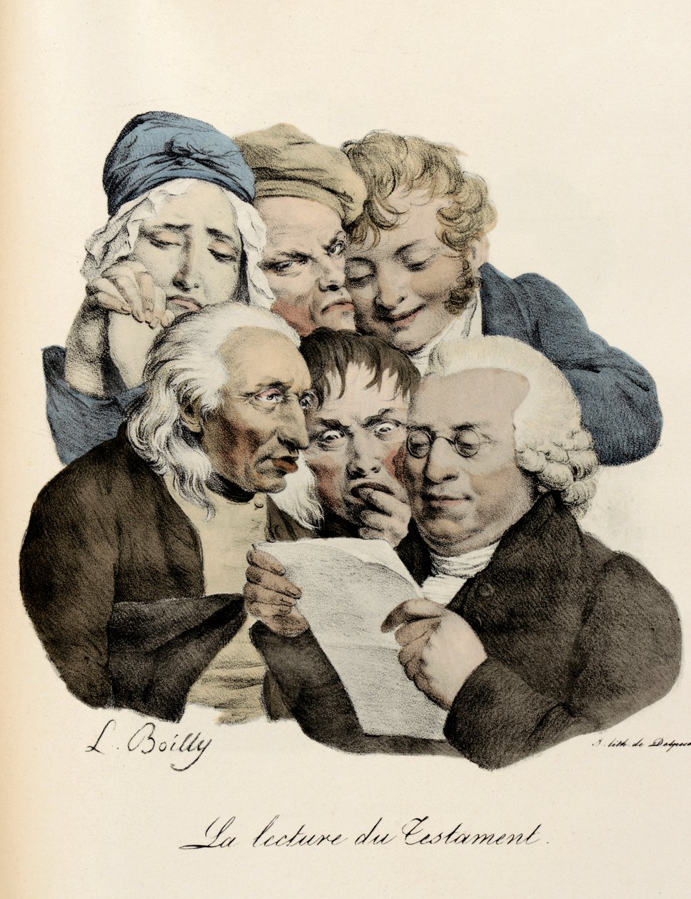 A végrendelet felolvasása Louis-Leopold Boilly metszete (Louis Leopold Boilly) alkotó: Louis Leopold Boilly