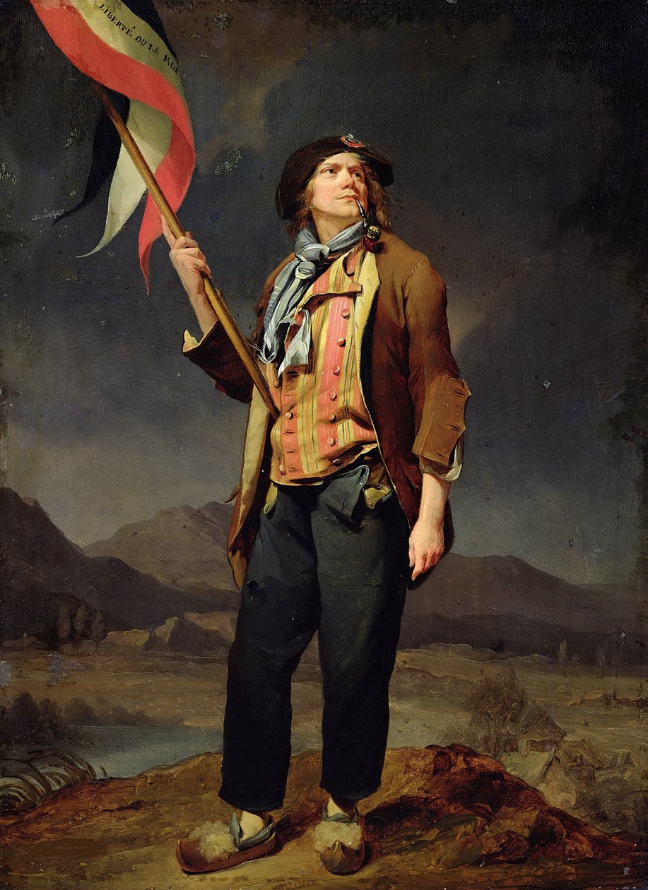 Az énekes Chenard, mint Sans-Culotte, 1792 alkotó: Louis Leopold Boilly