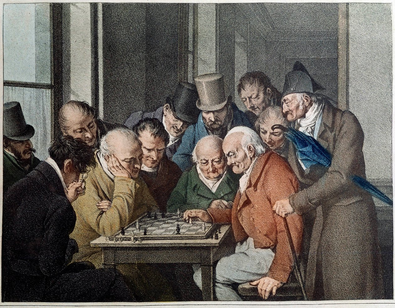 Louis Leopold Boilly (1761-1845) Lithography című sakkjátszma alkotó: Louis Leopold Boilly