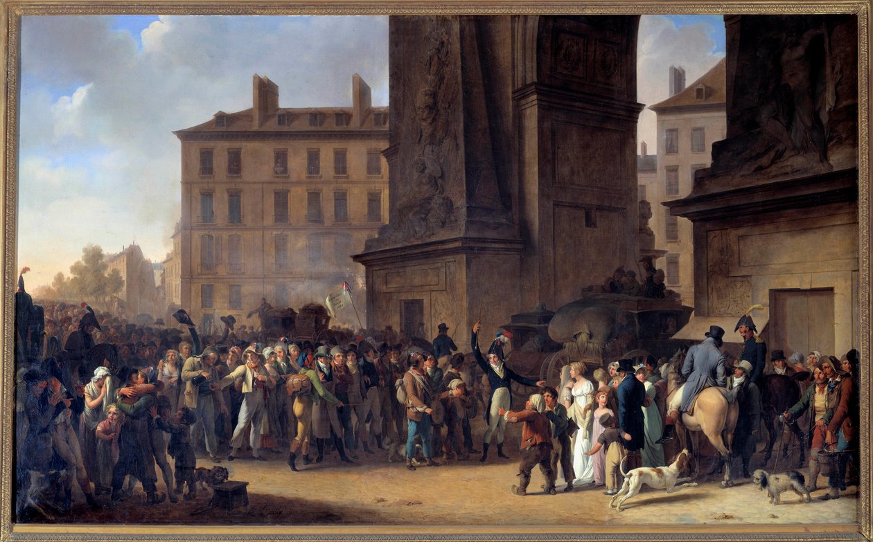 Az 1807-es hadkötelesek a párizsi Porte Saint Denis előtt elhaladva Louis Leopold Boilly (1761-1845) festménye alkotó: Louis Leopold Boilly