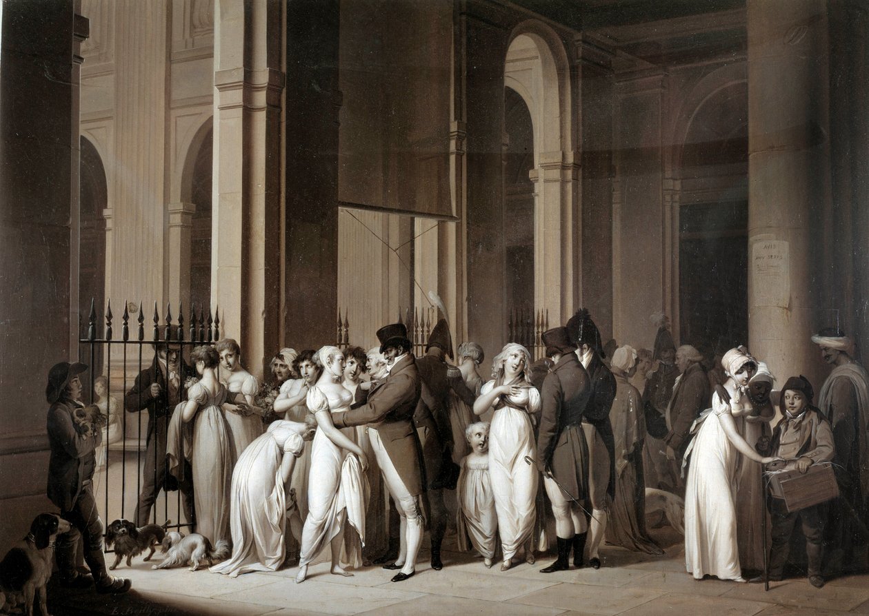 A királyi palota galériái. Louis Leopold Boilly (1761-1845) rajza alkotó: Louis Leopold Boilly