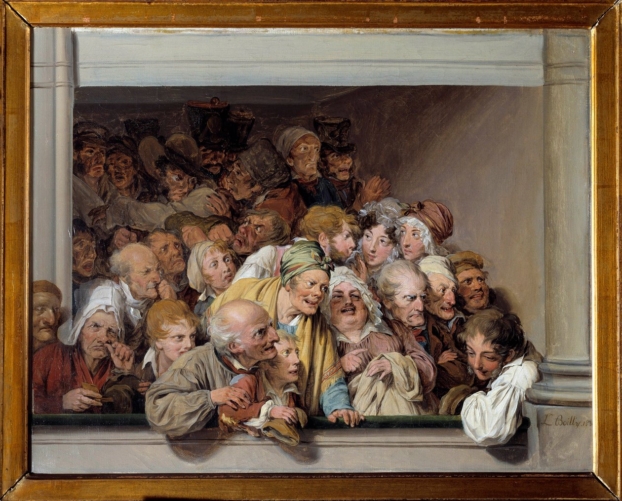 Egy doboz, a Louis Leopold Boilly (1761-1845) festménye című ingyenes bemutató napja 1830 V. 0,33x0,41 m Versailles, Lambinet múzeum - Színházi box, az ingyenes előadás napja. Louis Leopold Boilly (1761-1845) festménye alkotó: Louis Leopold Boilly