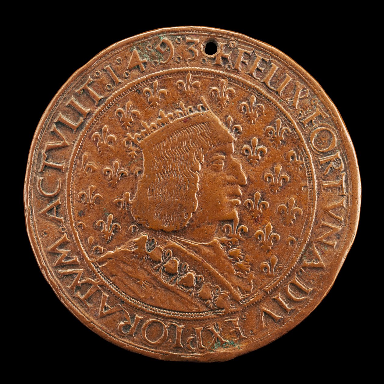 VIII. Károly, 1470-1498, francia király 1483 [előlap], 14931494 alkotó: Louis Lepère