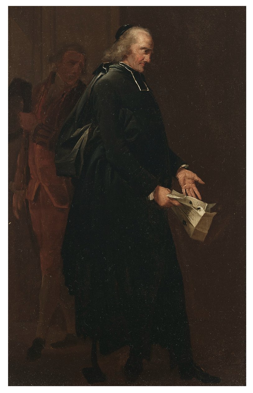 Egy apát kezében egy levél alkotó: Louis Leopold Boilly