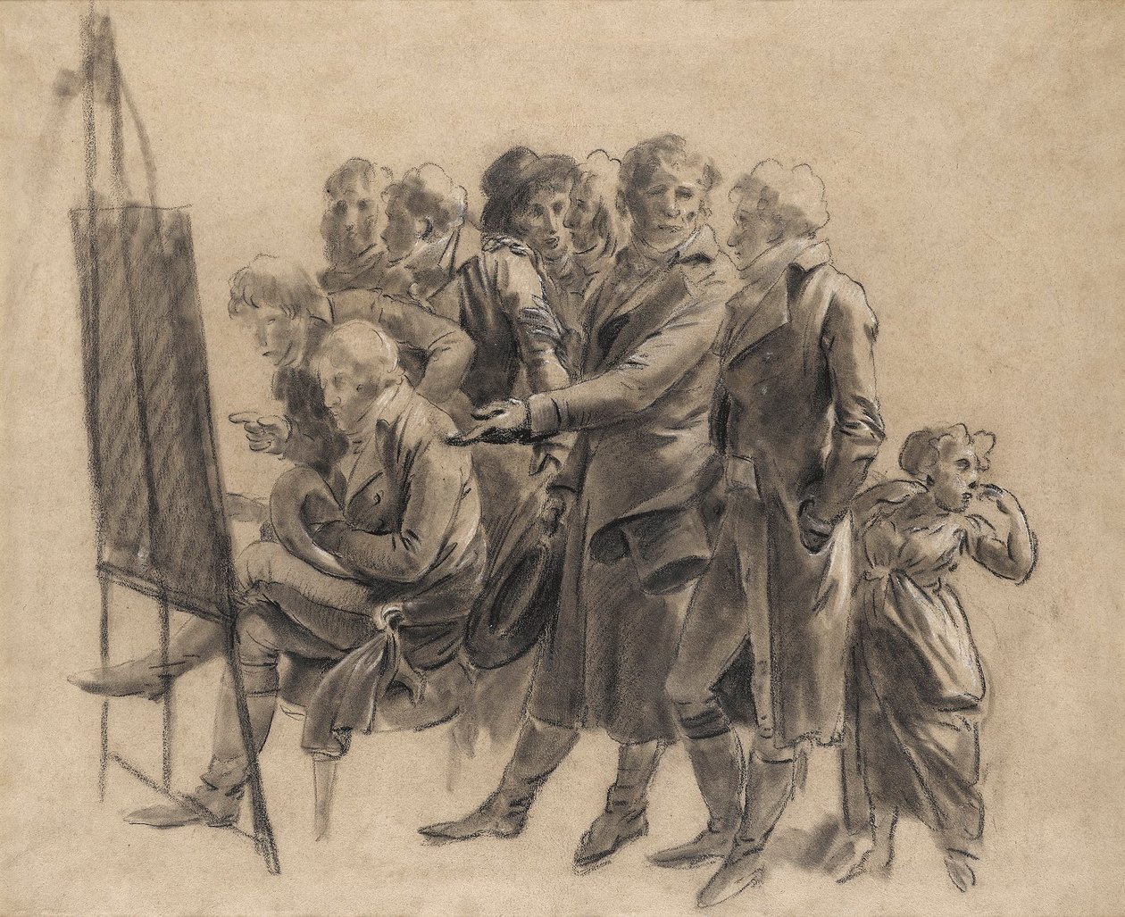 Louis-Léopold Boilly - A művészek találkozója (vázlat) alkotó: Louis Leopold Boilly