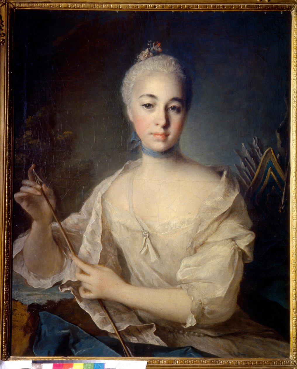 Anna Voroncova grófnő (1743-1769) portréja (A. Voroncova grófnő portréja). Louis Tocque (1696-1772) festménye, olaj, vászon, 1758 körül. Francia művészet alkotó: Louis Tocqué