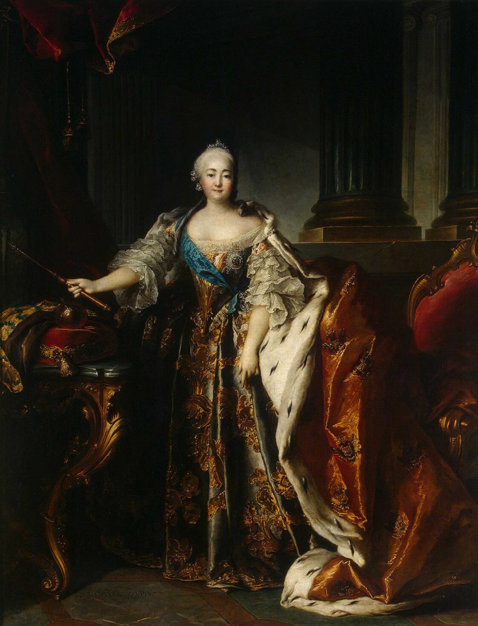 Erzsébet császárné portréja alkotó: Louis Tocqué