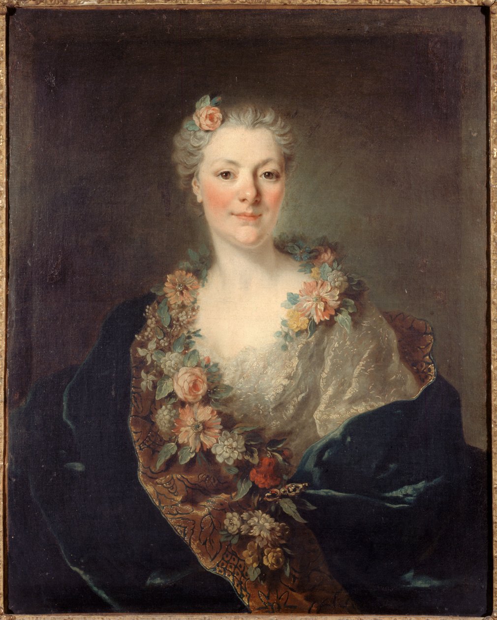 Madame Doyen portréja, 1750 körül (olaj, vászon) alkotó: Louis M. Tocque