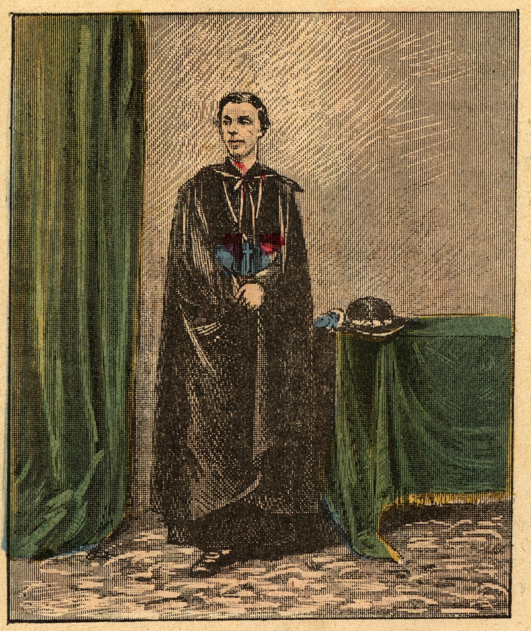 Louis-Gaston de Segur (Louis Gaston de Segur) (1844-1879) francia püspök - - Metszet a „”-ból Vallástanítás szemmel. Wonderful Album”, Louis Maitrejean és Georget Ramond - Franciaország 1910 alkotó: Louis Maitrejean