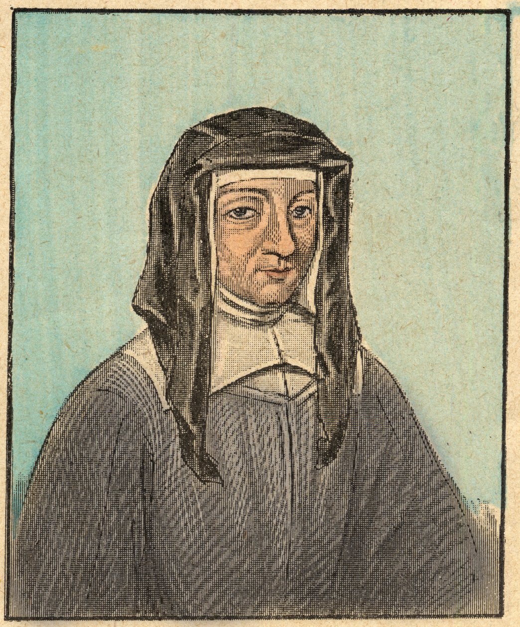Louise de Marillac (Louise Le Gras) portréja (1591-1660) - Metszet a „” vallástanítás szemmel. Wonderful Album”, Louis Maitrejean és Georget Ramond - Franciaország 1910 alkotó: Louis Maitrejean