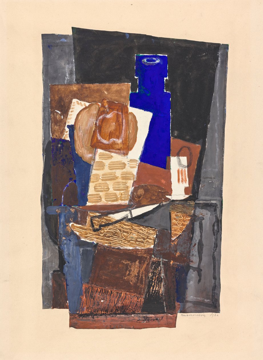 Csendélet késsel alkotó: Louis Marcoussis