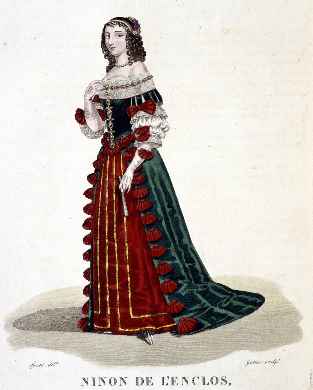 Anne "" Ninon"" az Enclosból (vagy Ninon de Lenclos vagy Ninon de Lanclos alkotó: Louis Marie Lante