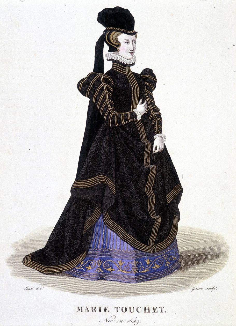 Marie Touchet (1549-1638) portréja. A „Híres nők francia galériájában”” alkotó: Louis Marie Lante