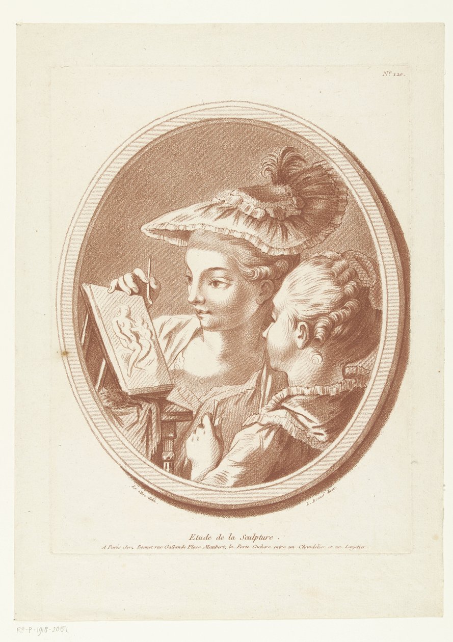 A szobor lecke Etude de la Sculpture (cím a tárgyon) alkotó: Louis Marin Bonnet