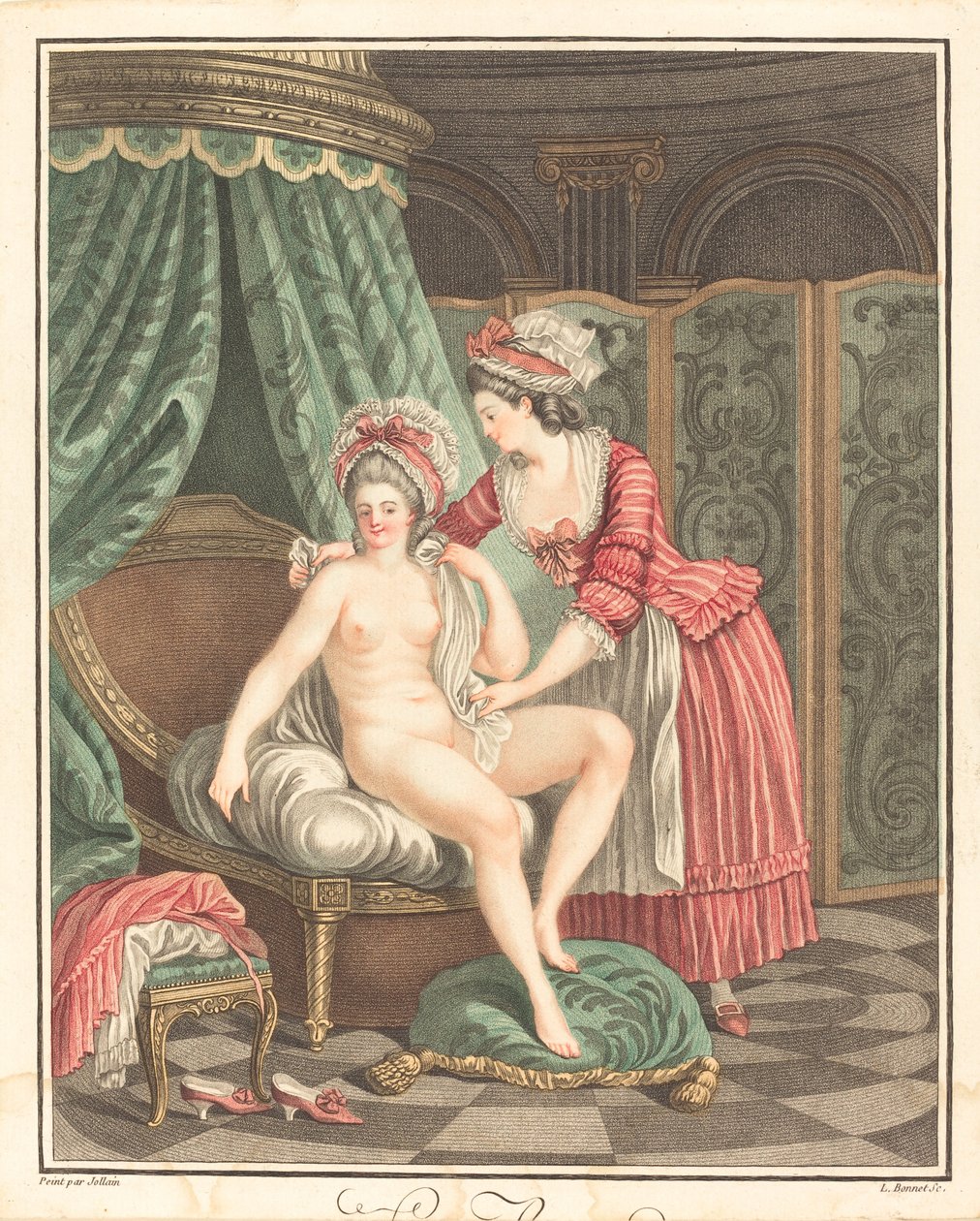 A fürdés. alkotó: Louis Marin Bonnet