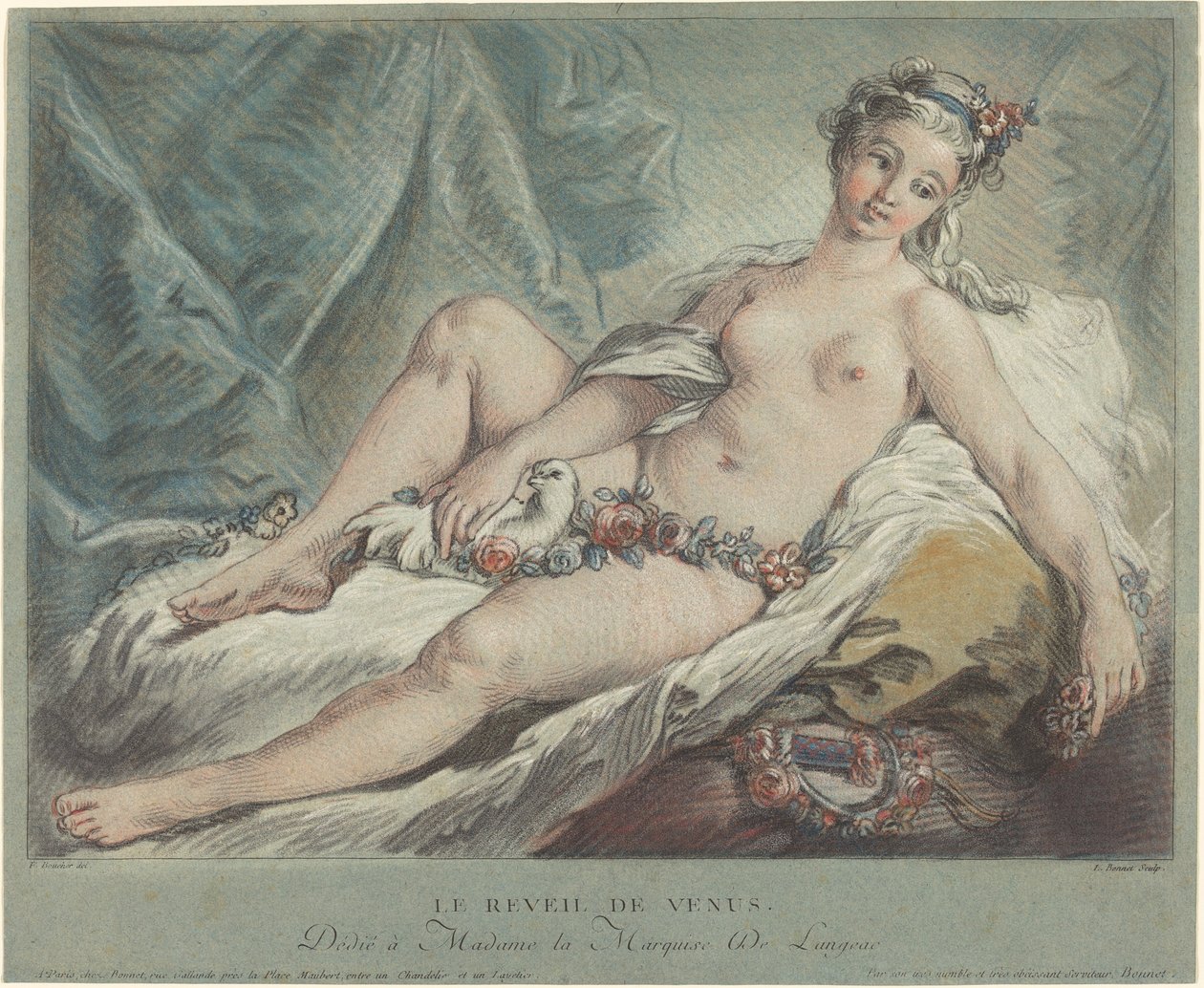 A Vénusz ébredése A Vénusz felemelkedése, 1769 alkotó: Louis Marin Bonnet