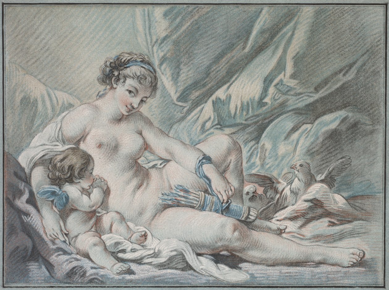 A szerelem arra kéri Vénuszt, hogy adja vissza neki fegyvereit, 1768. alkotó: Louis Marin Bonnet