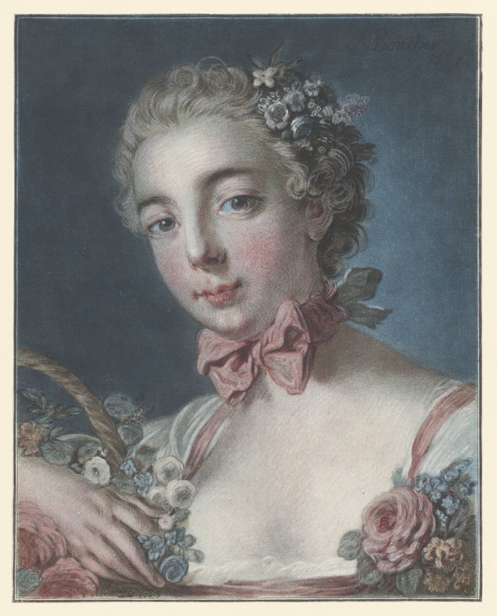 Marie Amélie Baudouin portréja Flóra szerepében növényvilág feje alkotó: Louis Marin Bonnet