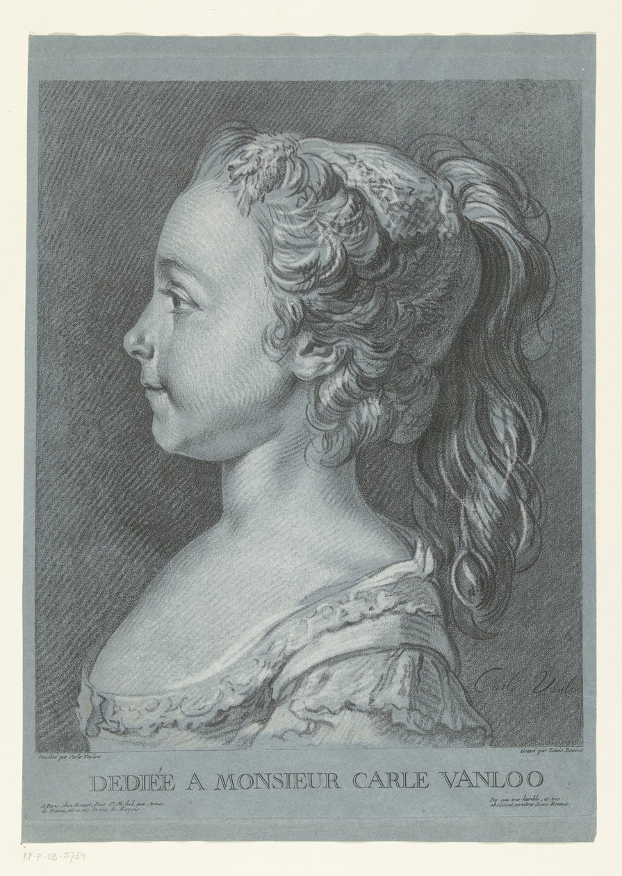 Egy fiatal lány portréja Tête de jeune fille alkotó: Louis Marin Bonnet