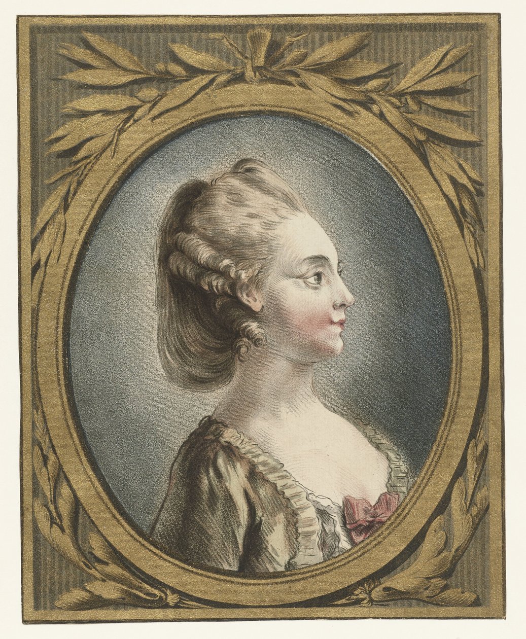 Egy fiatal nő portréja tete alkotó: Louis Marin Bonnet