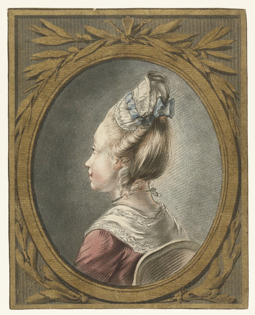 Egy fiatal nő portréja Tete alkotó: Louis Marin Bonnet