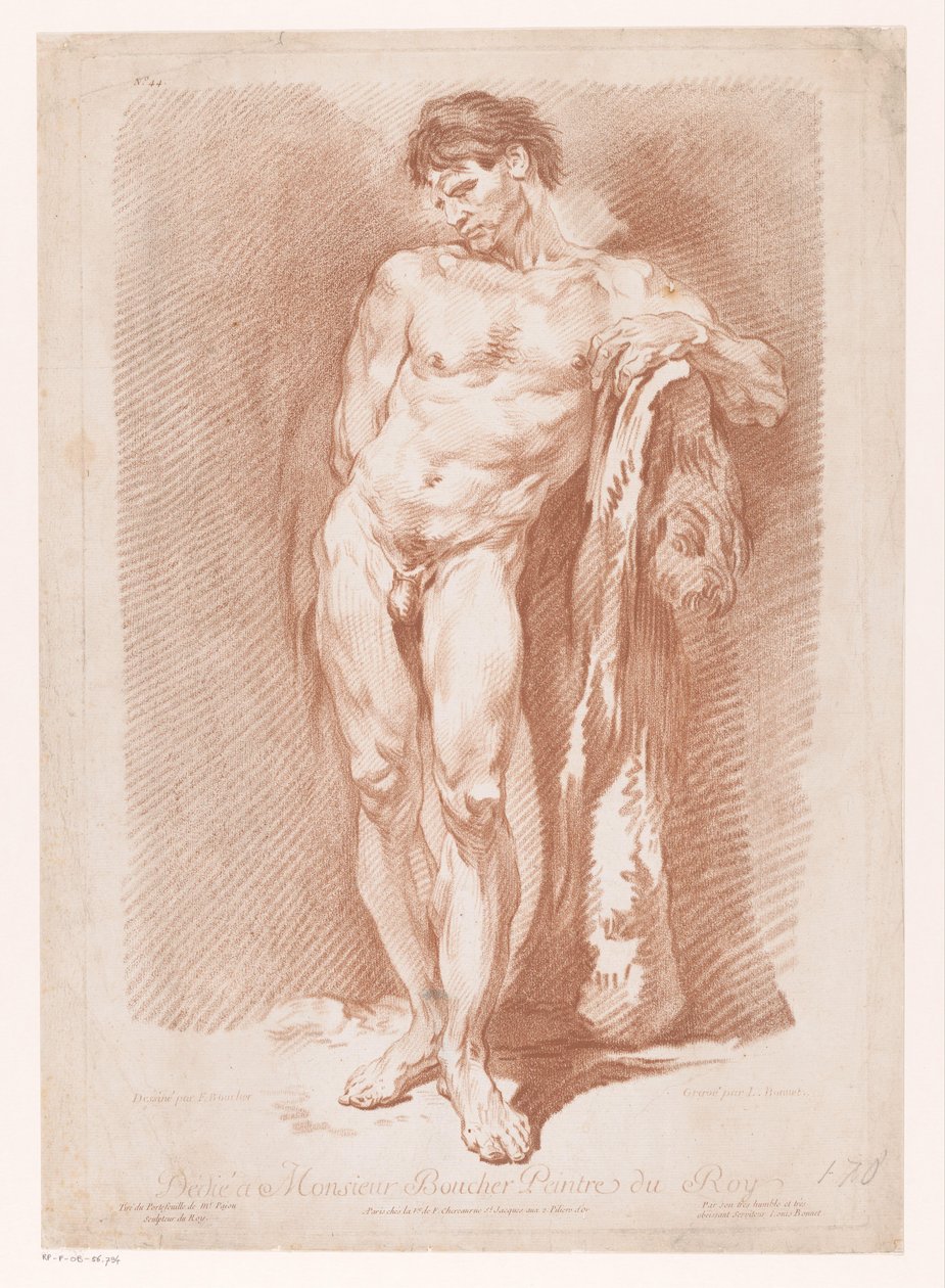 Álló meztelen férfi alkotó: Louis Marin Bonnet