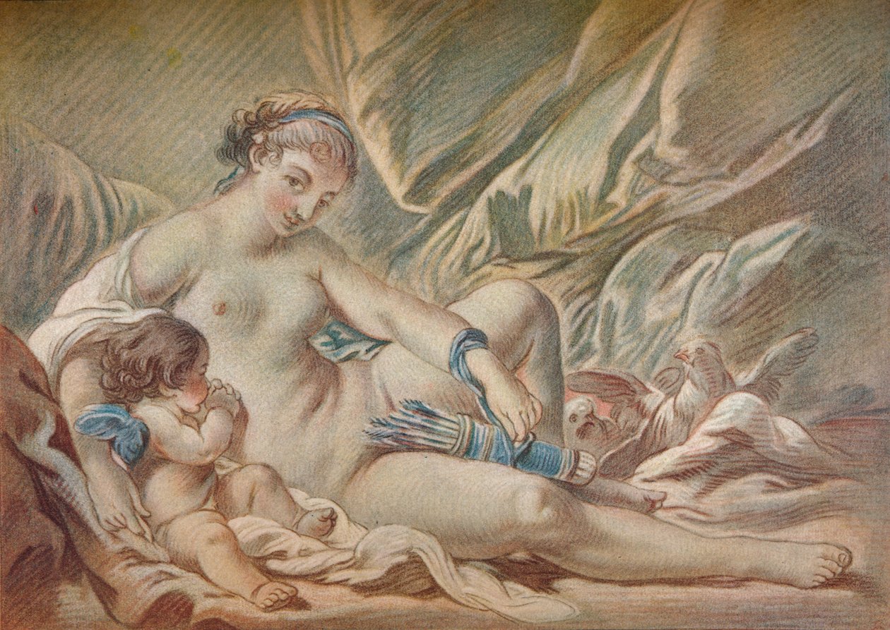 Vénusz és Ámor, 18. század, 1919 alkotó: Louis Marin Bonnet