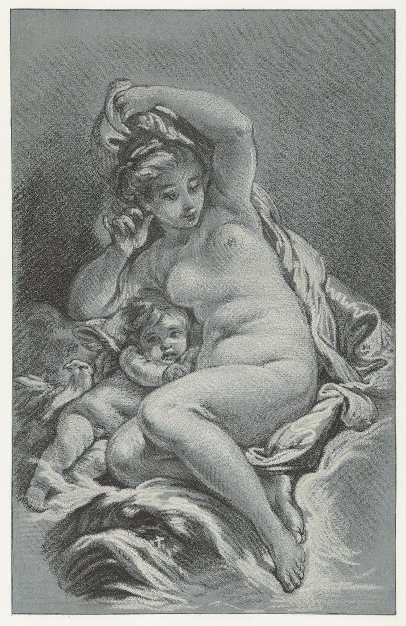Vénusz Cupidoban Vénusz és Ámor egy delfinen alkotó: Louis Marin Bonnet