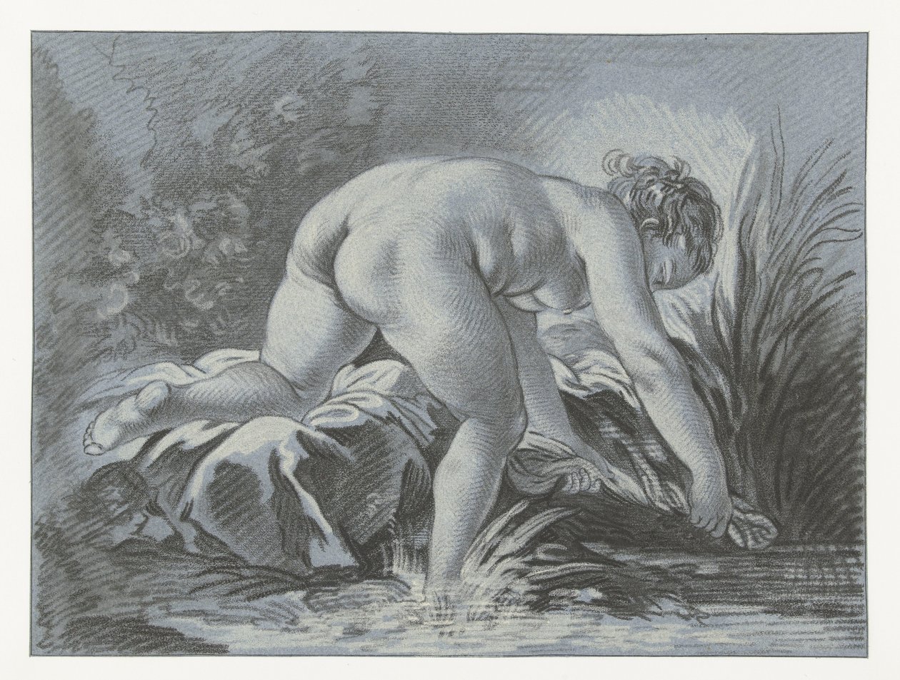 Mosás nő La lavause alkotó: Louis Marin Bonnet