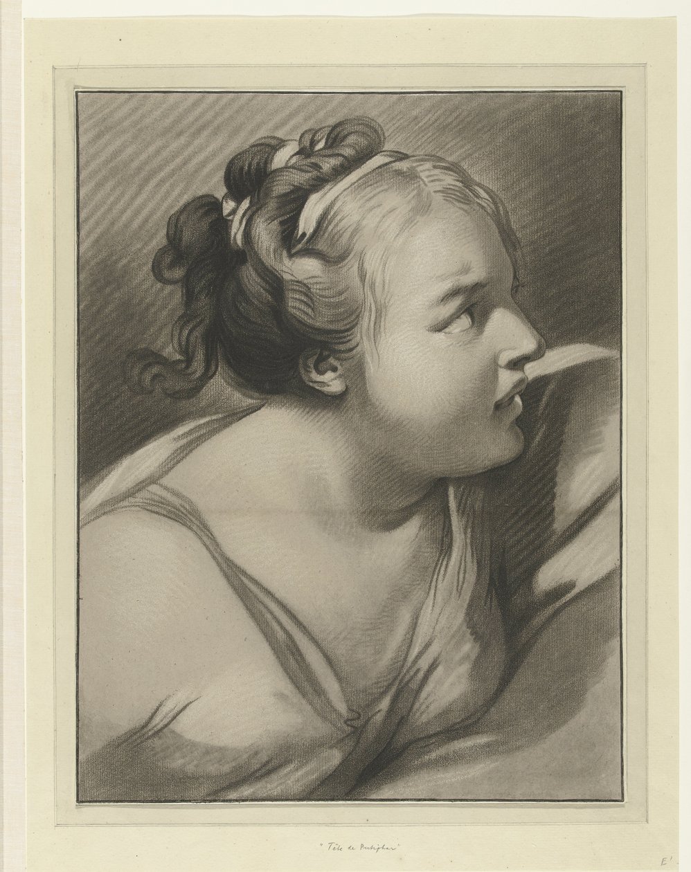 Potifár felesége Tete de Putiphar alkotó: Louis Marin Bonnet