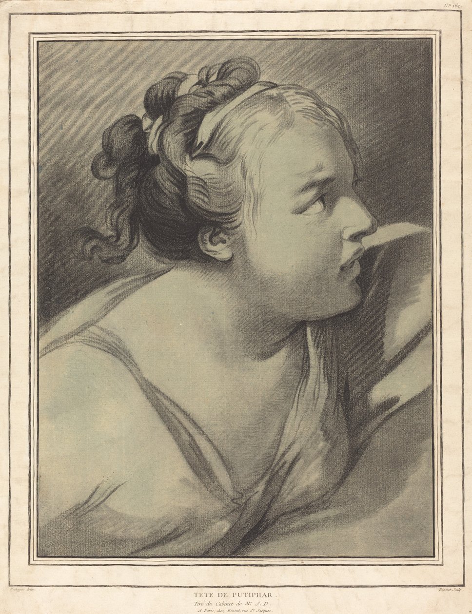 Potifár (Potifár felesége) vezetője alkotó: Louis Marin Bonnet, after Jean Baptiste Deshays