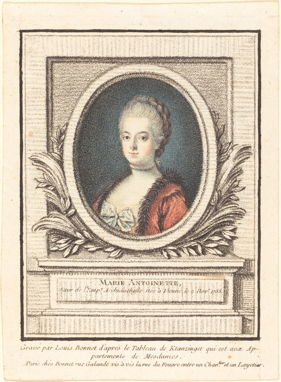 Marie Antoinette, Dauphine alkotó: Louis Marin Bonnet after Joseph Kranzinger