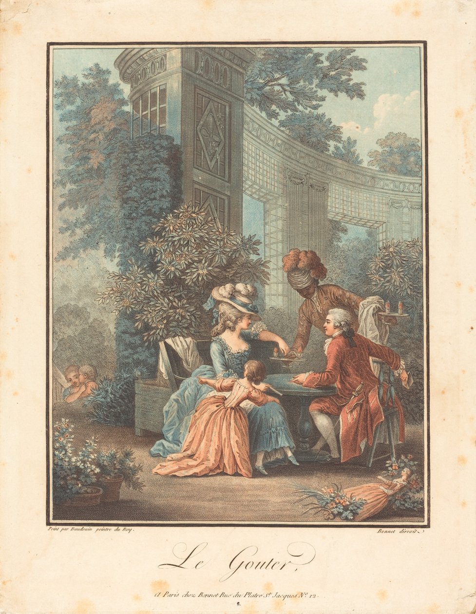 Délutáni tea alkotó: Louis Marin Bonnet after Pierre Antoine Baudouin