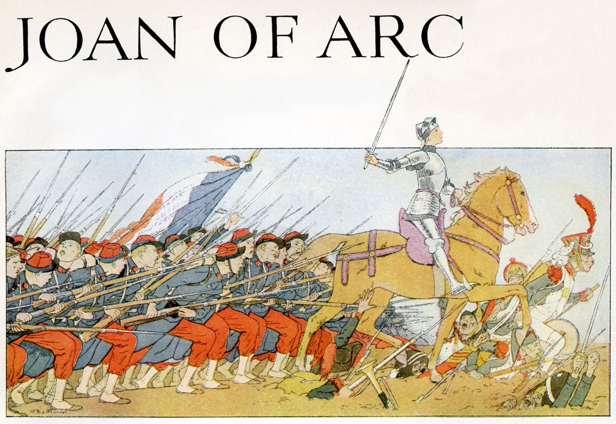 Jeanne of Arc a francia hadsereg élén alkotó: Louis Maurice Boutet de Monvel