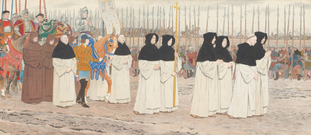A páncélos szobalány lóháton (Joan of Arc sorozat: III) alkotó: Louis Maurice Boutet de Monvel