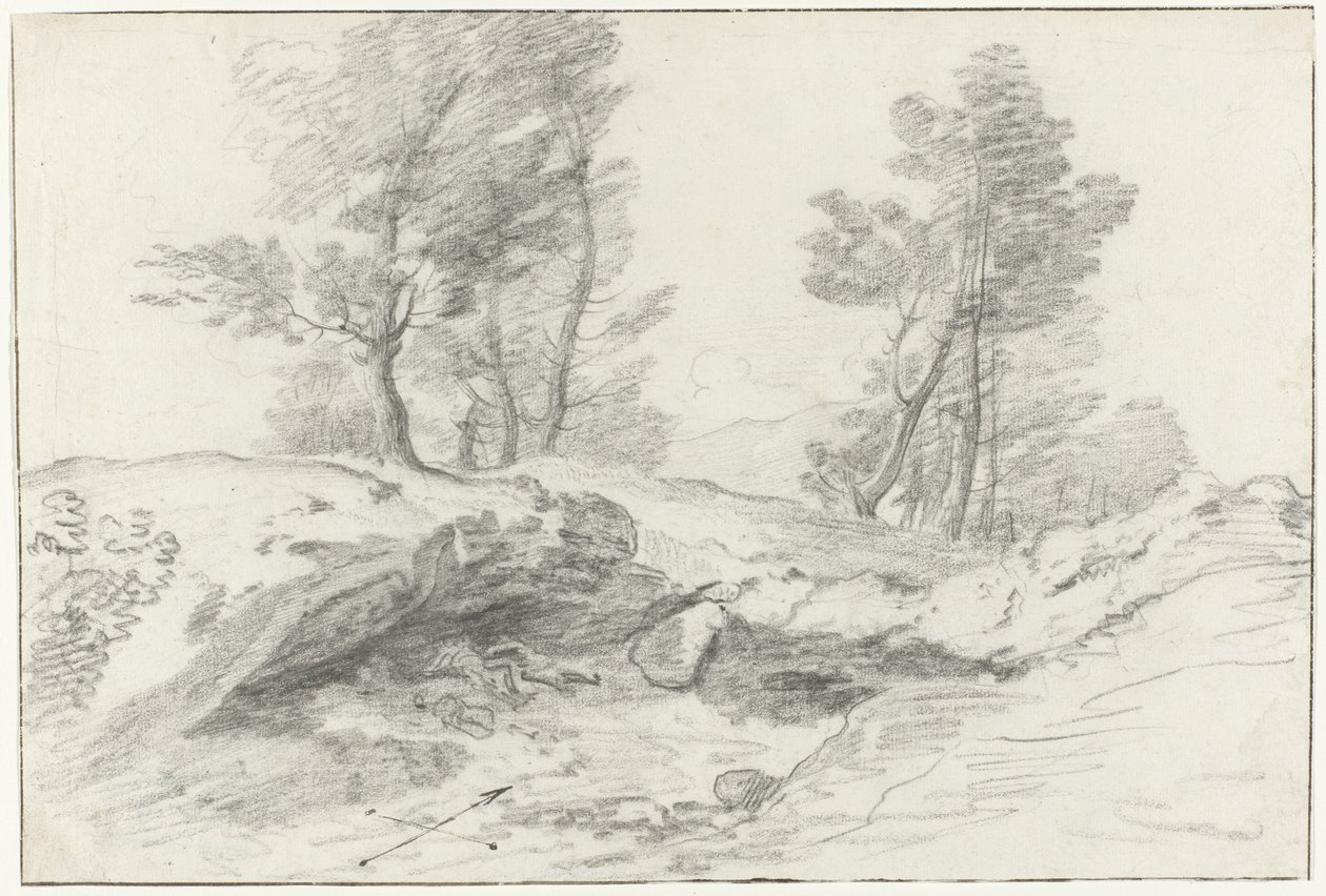 Grotte delle Capre aan de grens Nemorosa en Fredda közelében Utazás Olaszországba, Szicíliába és Máltába – 1778 (sorozat címe) alkotó: Louis Mayer