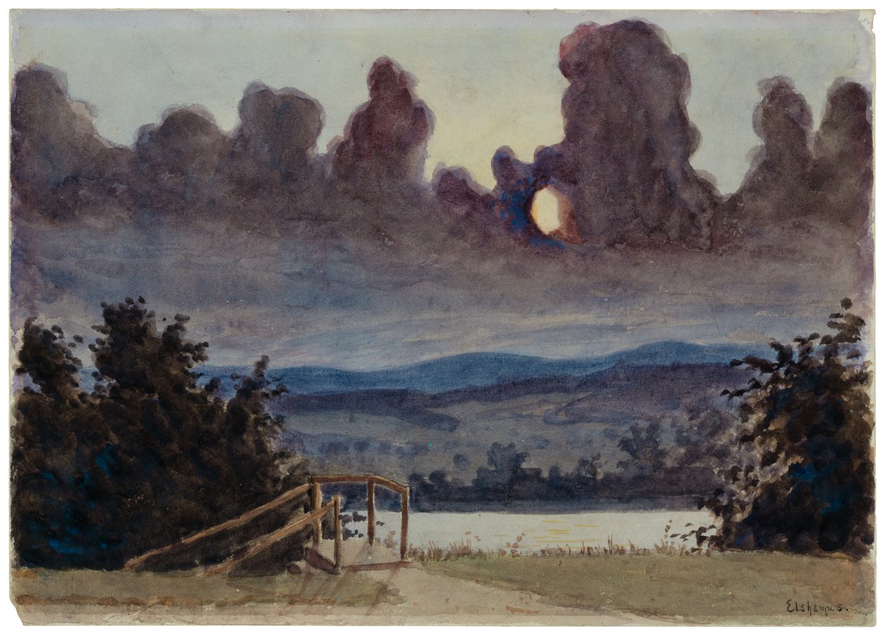 Sötét felhők, 1901 körül (akvarell és ceruza, papír) alkotó: Louis Michel Eilshemius