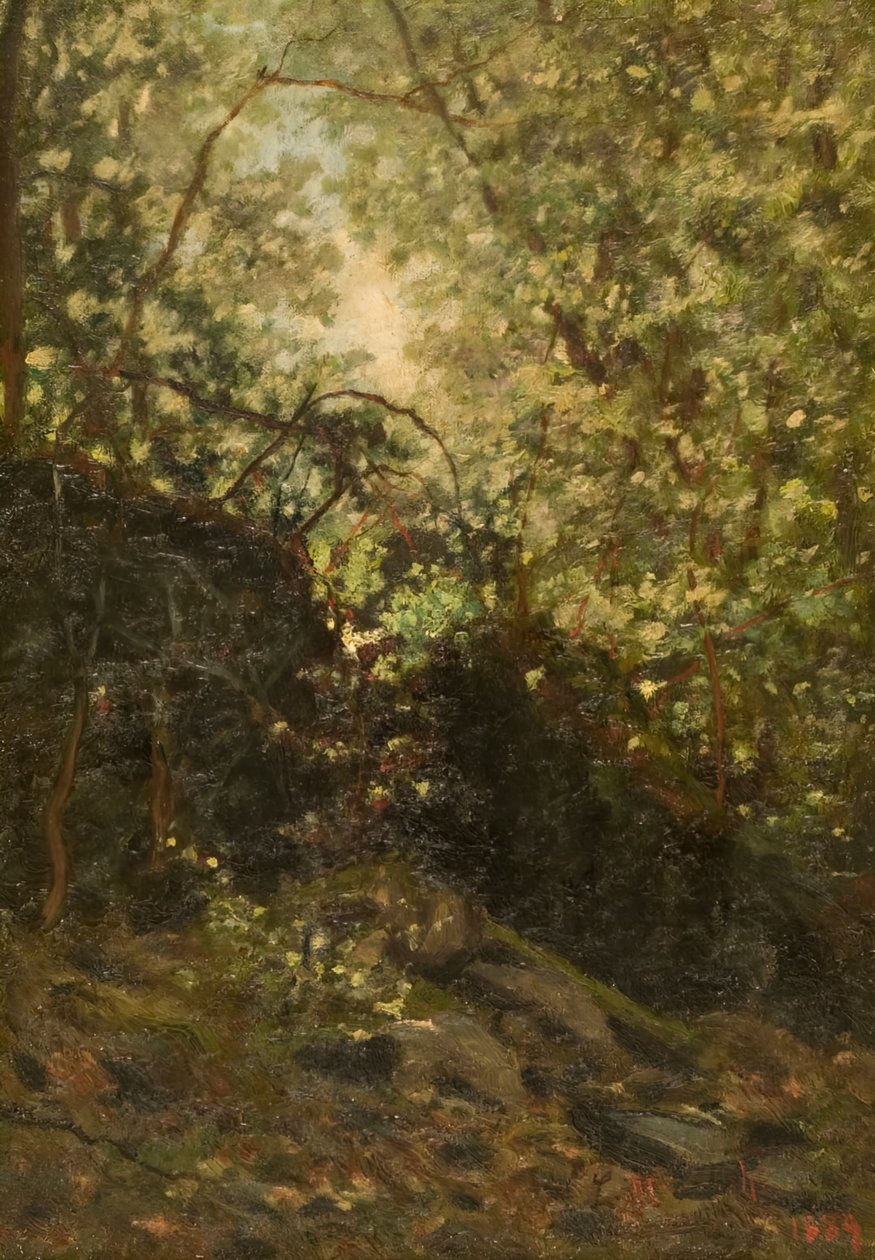 Éjszaka erdőn át, 1889. alkotó: Louis Michel Eilshemius