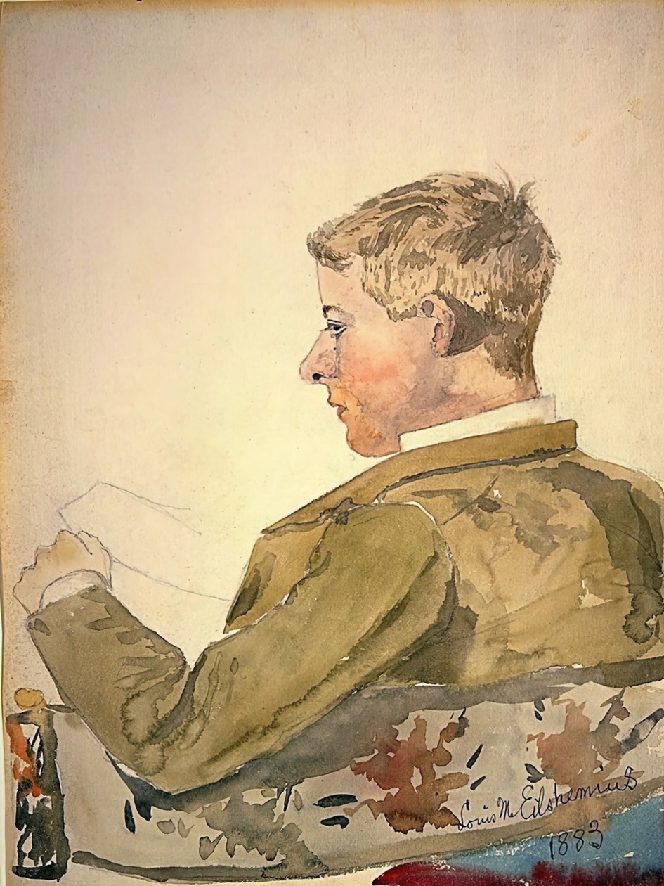 Cornell diáktársának portréja, 1883. alkotó: Louis Michel Eilshemius