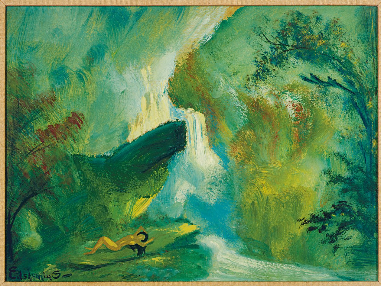 Shining Waters (olaj, masonite) alkotó: Louis Michel Eilshemius