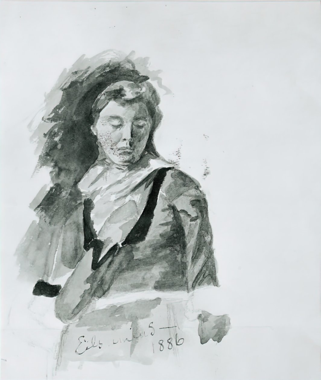 Női figura, 1886. alkotó: Louis Michel Eilshemius
