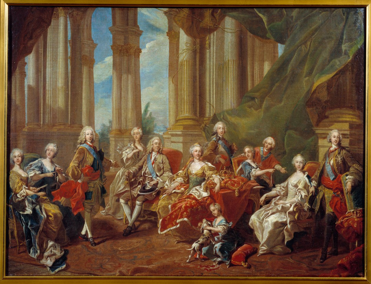 V. Fülöp (1683-1746) spanyol király és családja. Louis Michel Van Loo vázlata (1707-1771) alkotó: Louis Michel van Loo